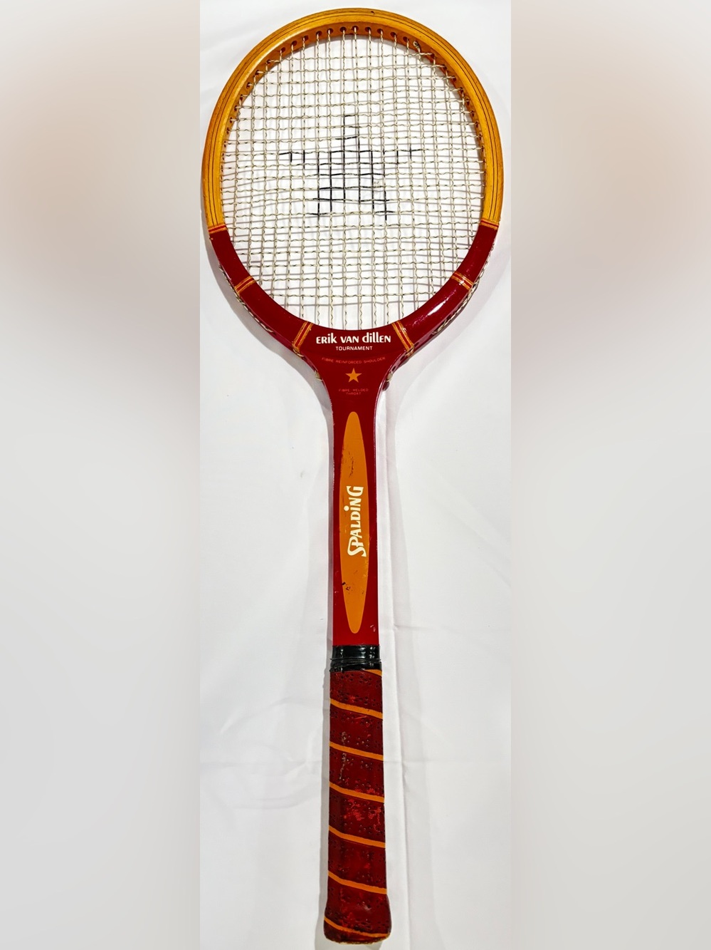 Spalding Vintage Wooden Erik Van Dillen Tournament Tennis Racquet Rare
